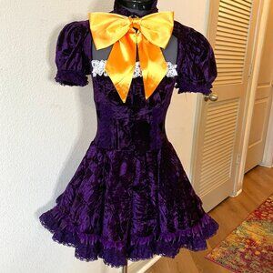 NEW Dolls Kill X Willy Wonka Sweet Innovator Mini Dress Size XS MSRP $79